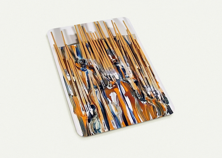 Paintbrushes Violin - II - 1980 By Arman Pack of 10 Post Cards | Arman Post Cards | A6 (10.5 x 14.8 cm) - 4.1 x 5.8 inches