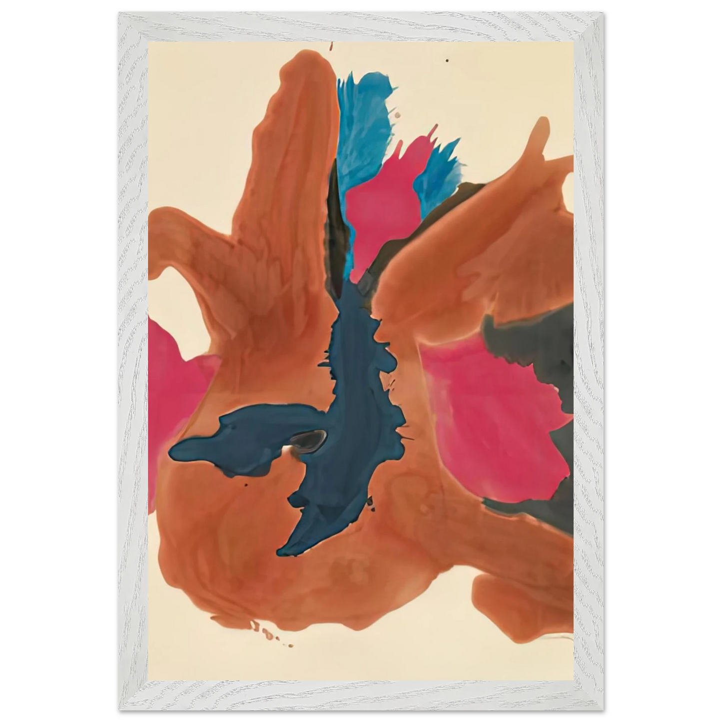Helen Frankenthaler - Pink Lady, 1963- Wall Art - 21x29.7 cm / 8x12" - Premium Wooden Framed Poster With Fine Art Paper - Wood frame