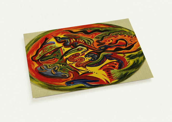 CIRCLE 1941 By Jackson Pollock Pack of 10 Post Cards | Jackson Pollock Post Cards | A6 (10.5 x 14.8 cm) - 4.1 x 5.8 inches