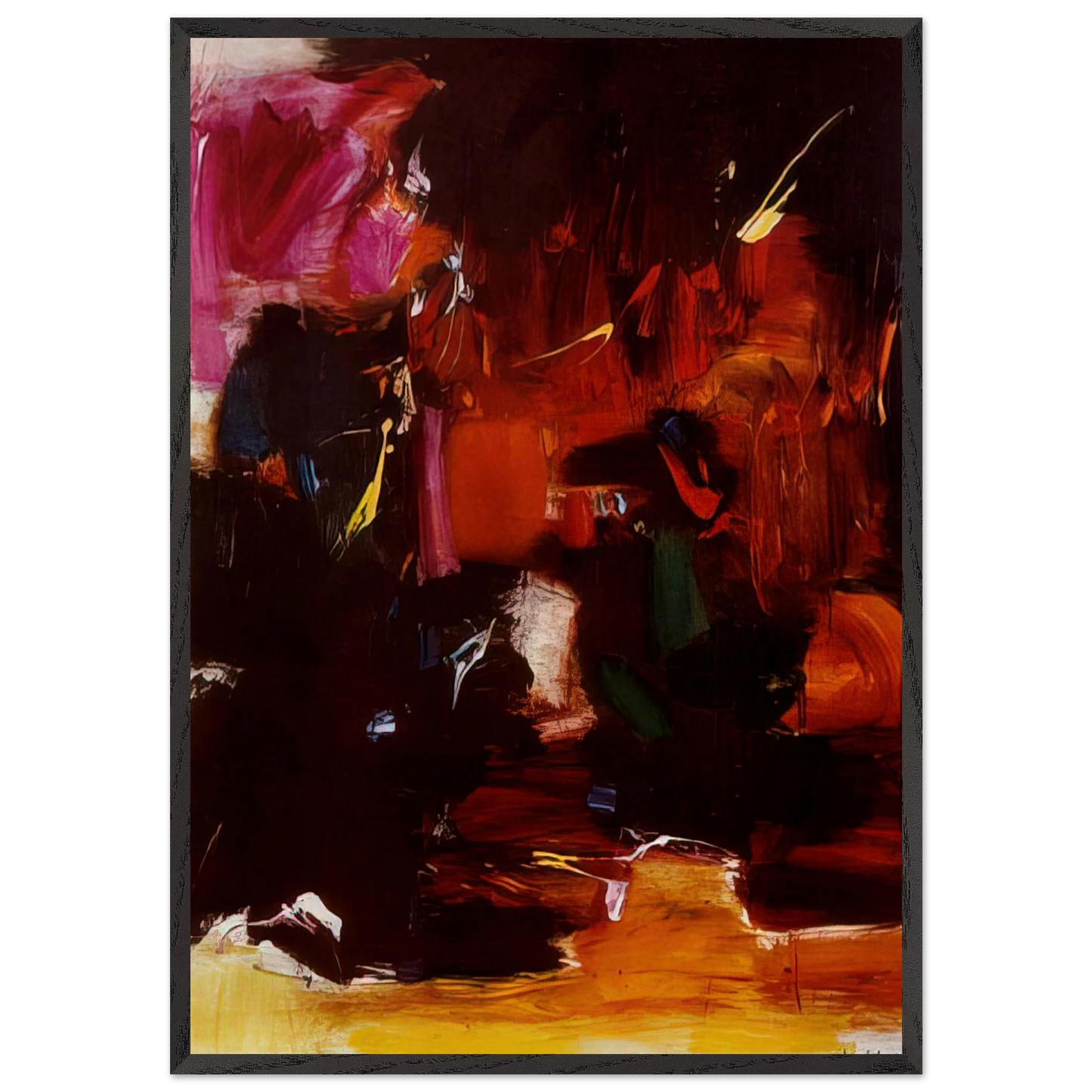 Summer Night s Bliss - Hans Hofmann 70x100 cm / 28x40 inches Framed Art Print – Black Wooden Frame