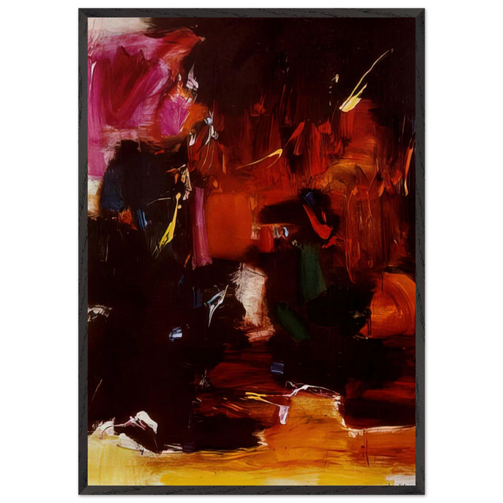 Summer Night s Bliss - Hans Hofmann 70x100 cm / 28x40 inches Framed Art Print – Black Wooden Frame