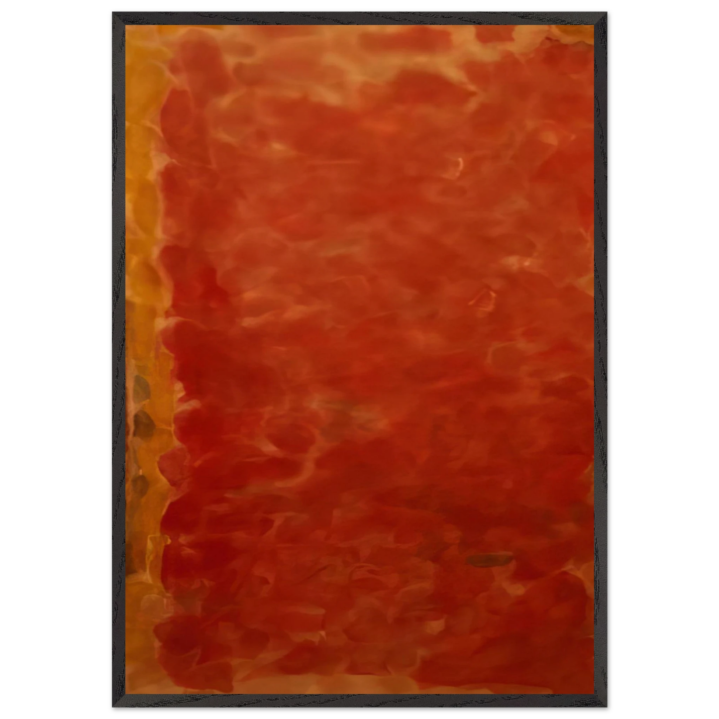 Black and Red - Sam Francis 70x100 cm / 28x40 inches Framed Art Print – Black Wooden Frame