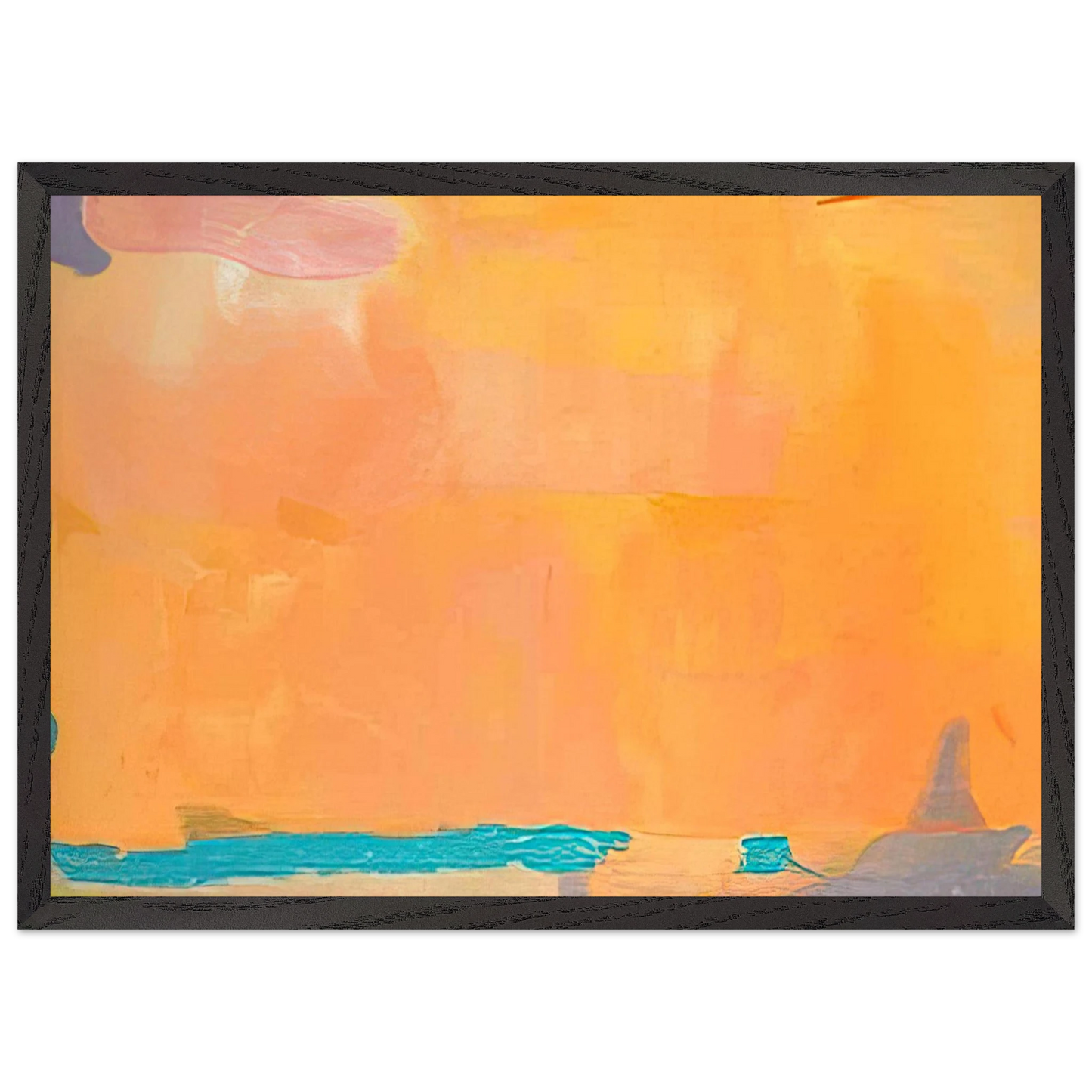 Helen Frankenthaler - Royal Fireworks - 1975 Wall art - 70x100 cm / 28x40 inches - Premium Wooden Framed Poster With Fine Art Paper - Wood frame