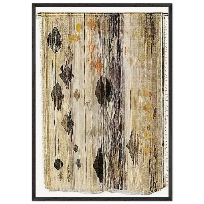 FLOATING SHAPES 1958 - Lenore Tawney 70x100 cm / 28x40 inches Framed Art Print – Black Wooden Frame