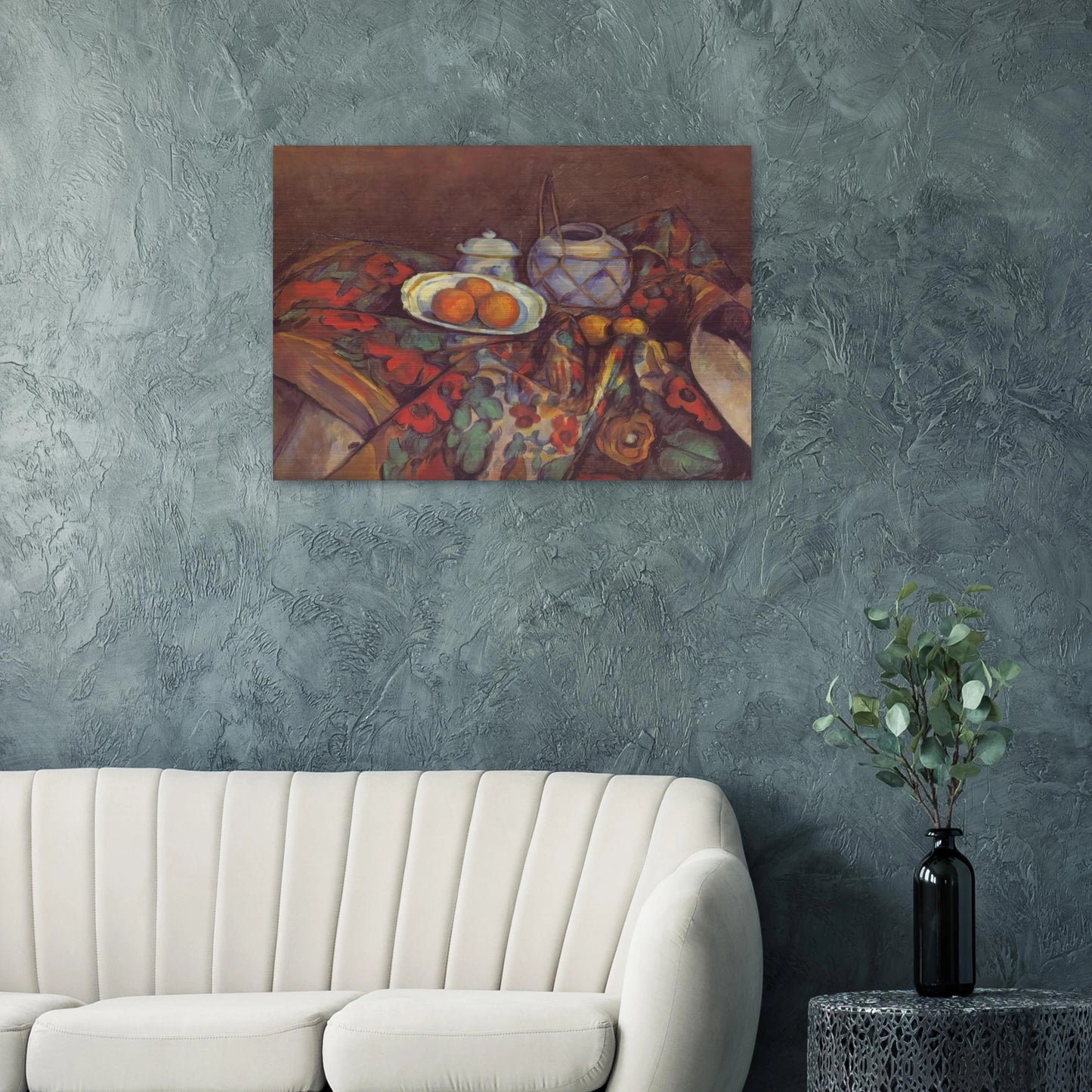 Still Life with Oranges - Paul Cézanne Brushed Aluminum Print - 70x100 cm / 28x40 inches | Paul Cézanne Aluminum Print | Paul Cézanne Prints