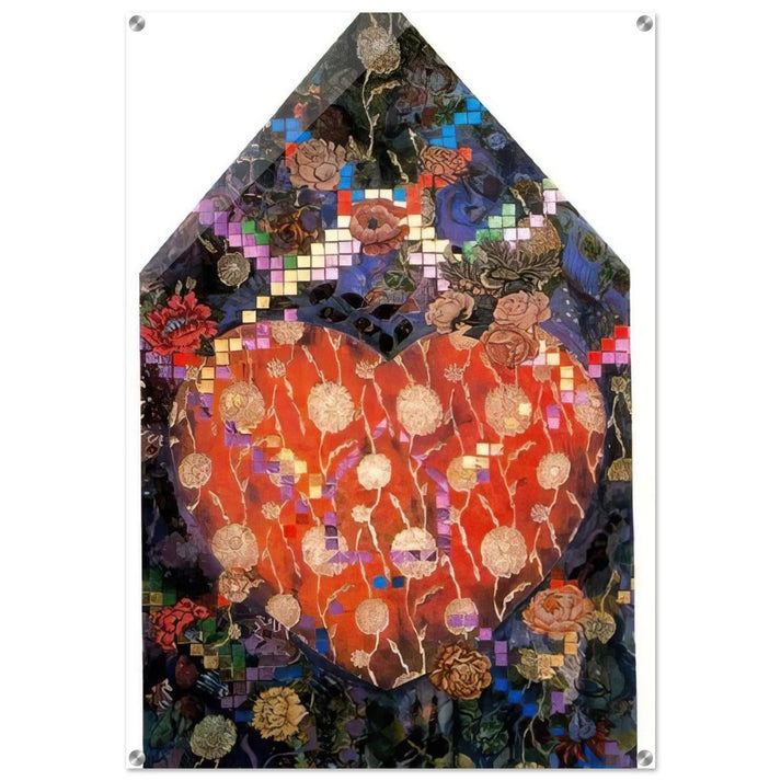 Heartfelt - PD Pattern and Decoration - Miriam Schapiro Acrylic Print - 70x100 cm / 28x40″ inches | Miriam Schapiro Wall Art | Miriam Schapiro Prints