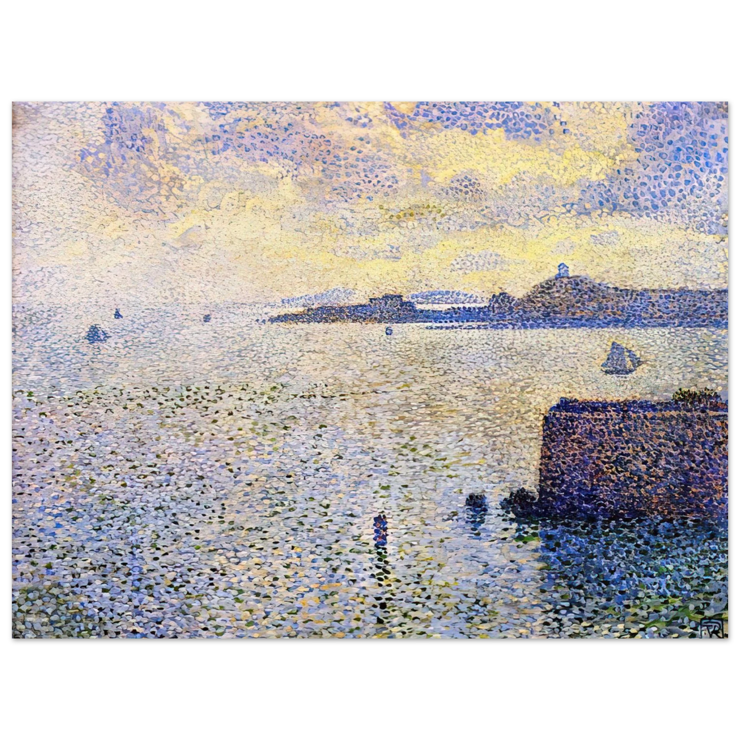 Theo van Rysselberghe - SAILBOATS AND ESTUARY 1892 Fine Art Poster - Default Title