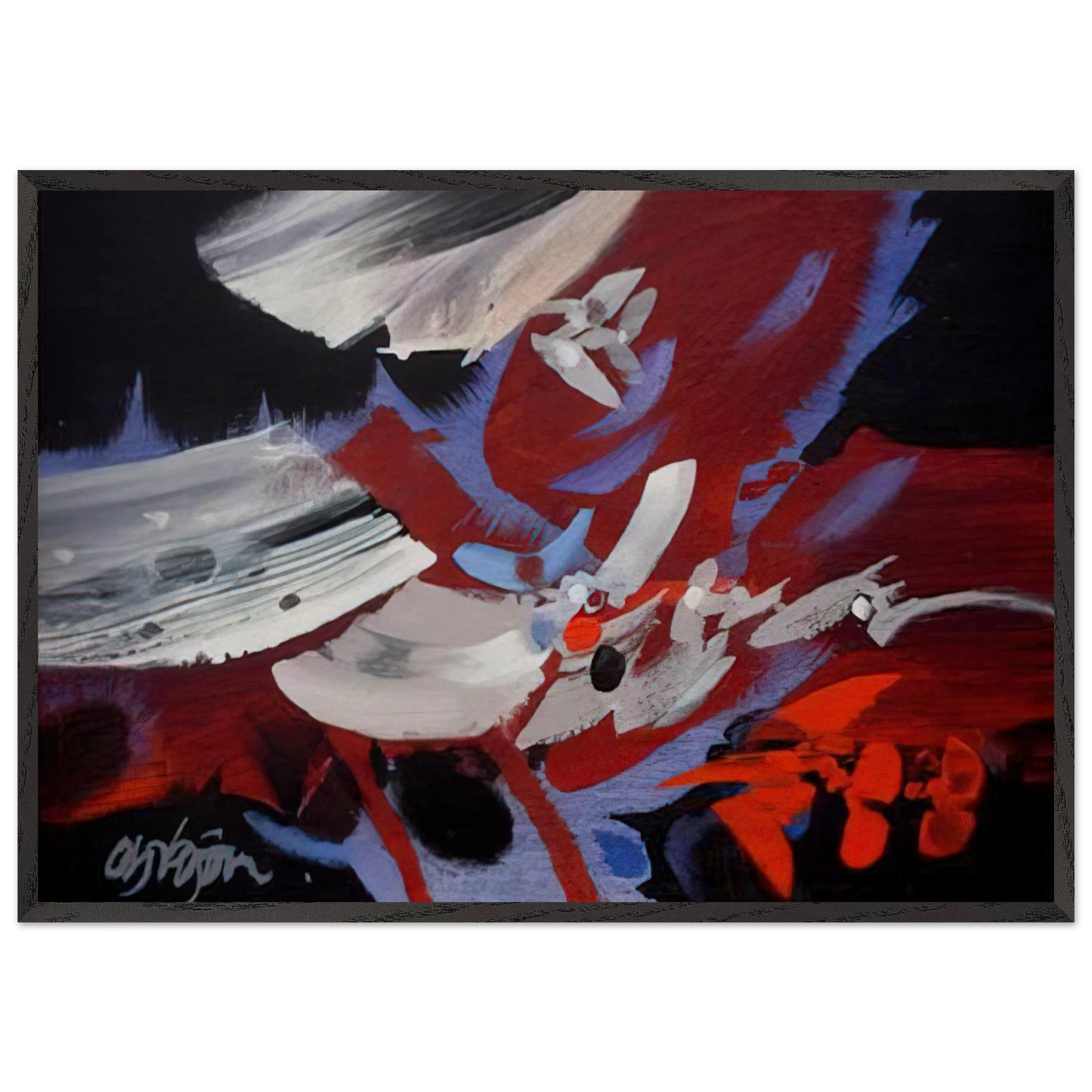 VIENTOS 1989 - Alejandro Obregon Framed Art Print – Black Wooden Frame - Default Title - -Framed Art Print