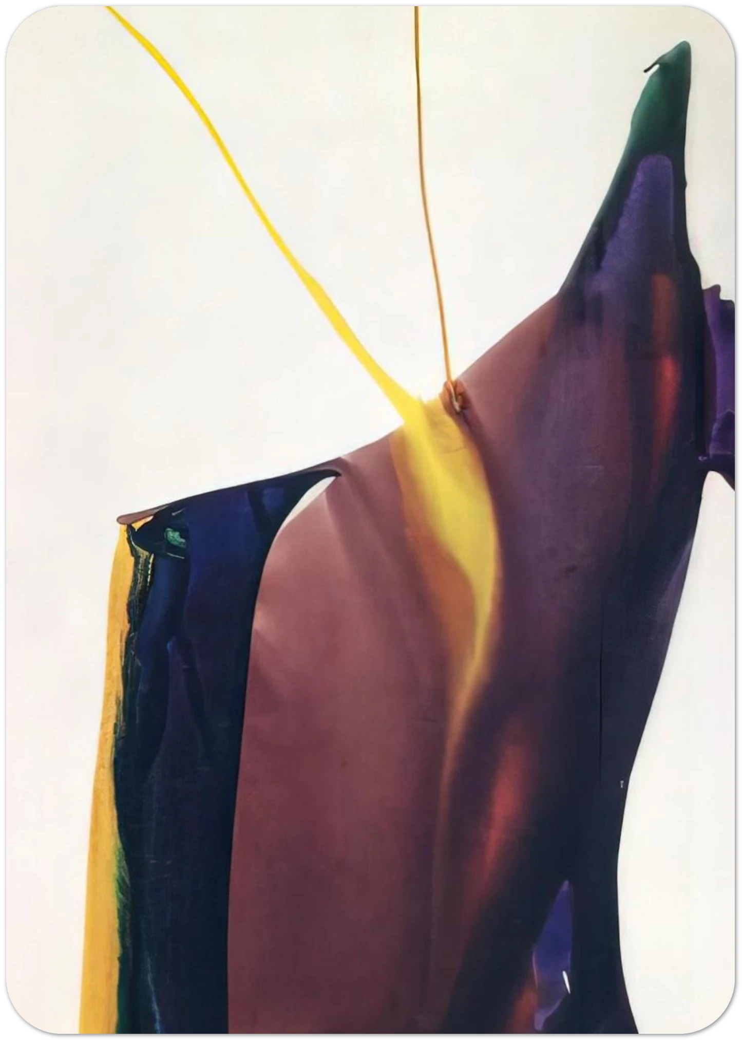 Phenomena Yellow Strike - 1963 By Paul Jenkins Pack of 10 Post Cards | Paul Jenkins Post Cards | A6 (10.5 x 14.8 cm) - 4.1 x 5.8 inches