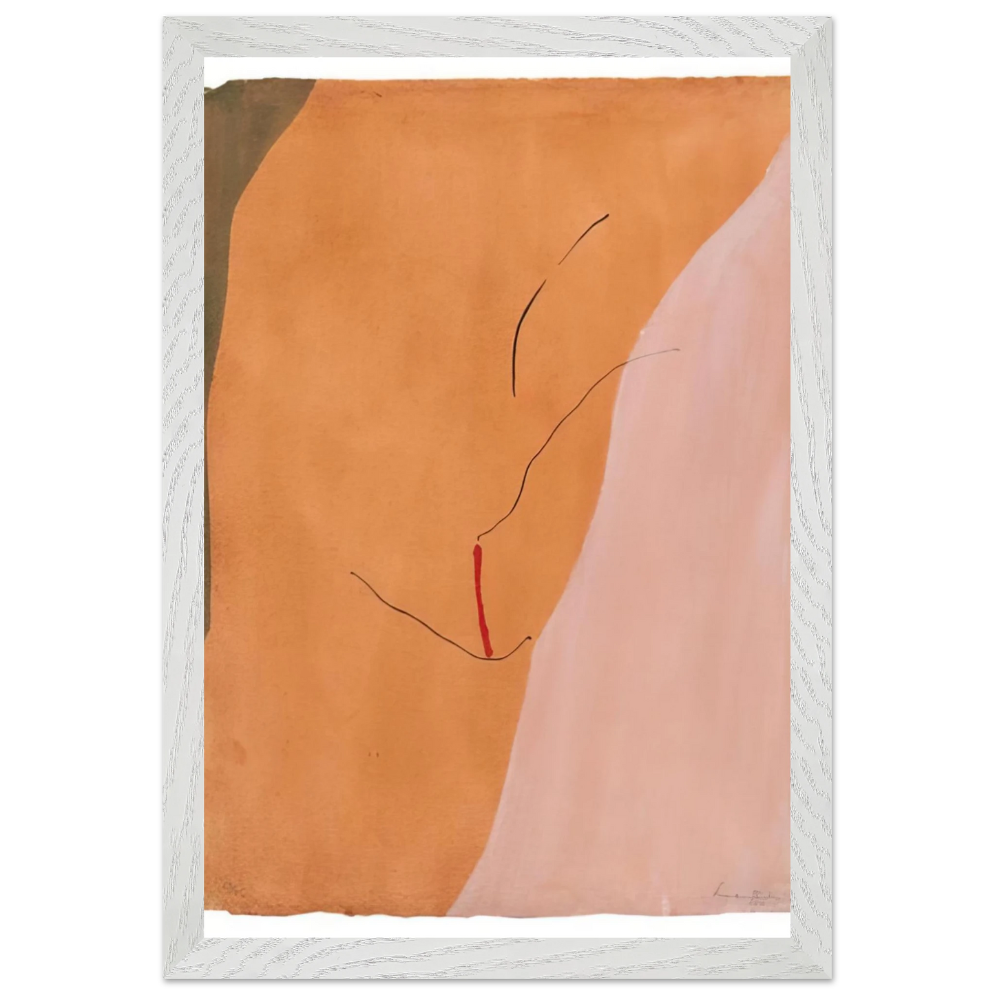 Helen Frankenthaler - Sanguine Mood - 1971 Wall art - 45x60 cm / 18x24 inches - Premium Wooden Framed Poster With Fine Art Paper - Wood frame