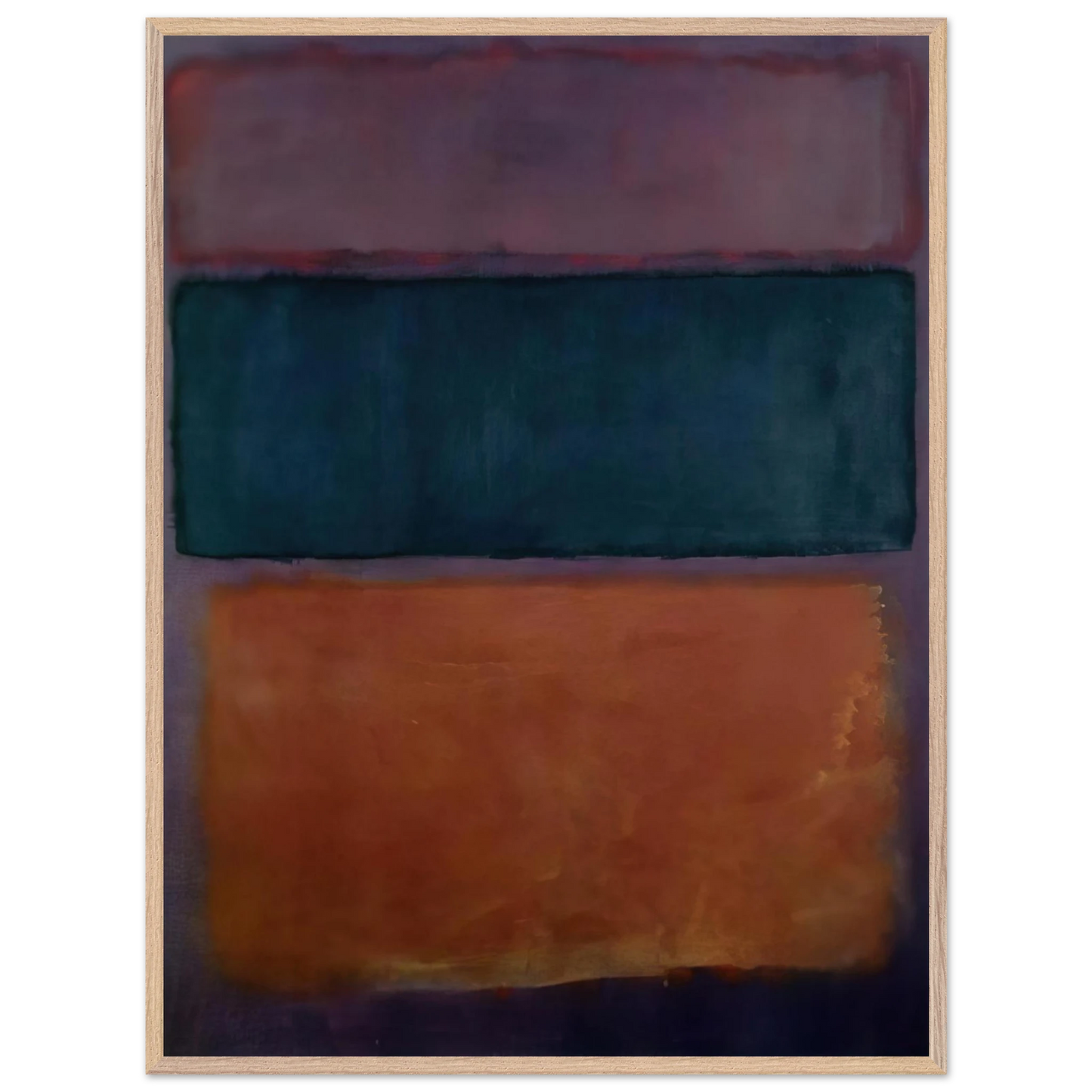 Helen Frankenthaler - Untitled - 1963 Wall art - 27x35 cm / 11x14 inches - Premium Wooden Framed Poster With Fine Art Paper - Wood frame