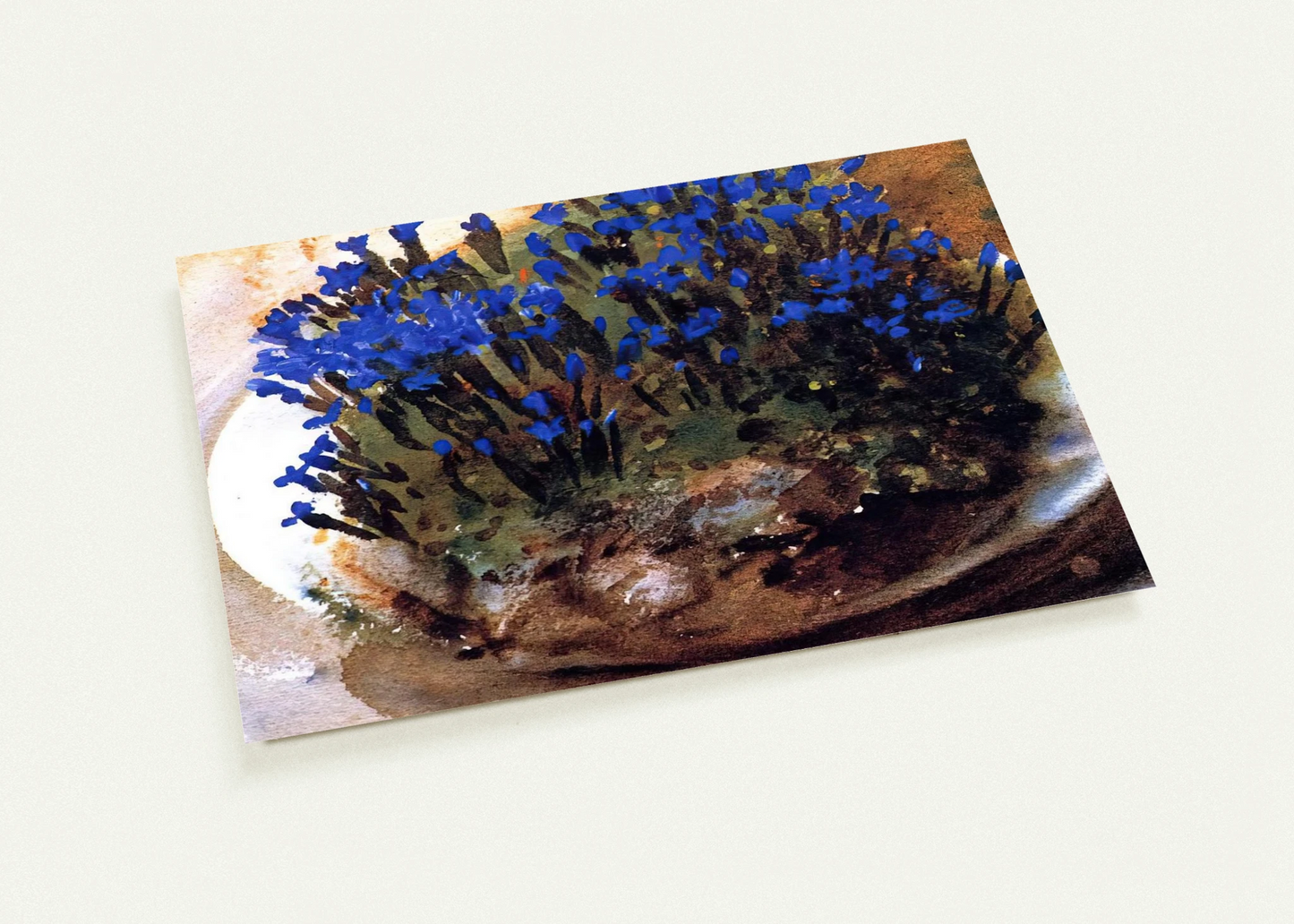 Blue Gentians By John Singer Sargent Pack of 10 Post Cards | John Singer Sargent Post Cards | A6 (10.5 x 14.8 cm) - 4.1 x 5.8 inches