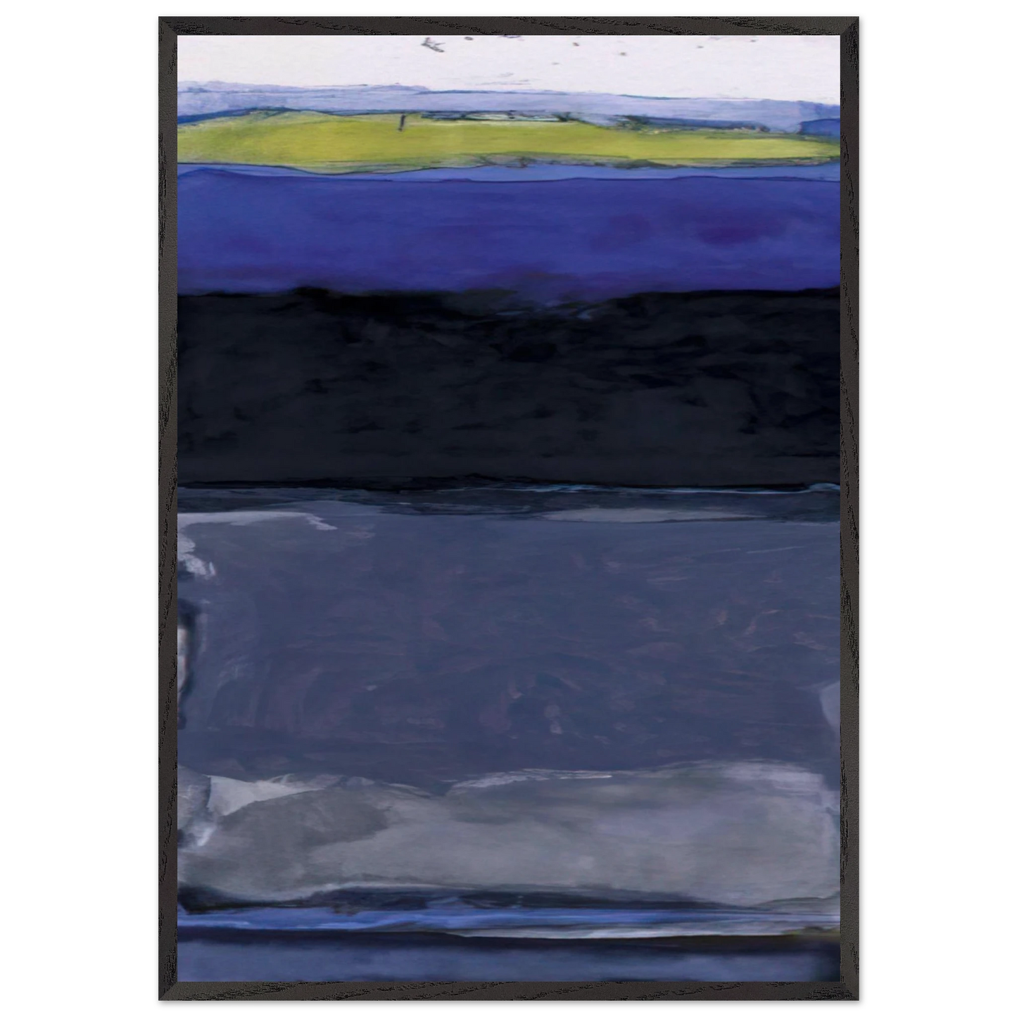 Blue Space - 1954 - Thomas Downing 70x100 cm / 28x40 inches Framed Art Print – Black Wooden Frame