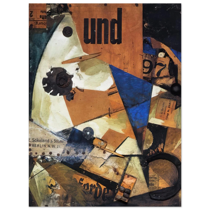 Kurt Schwitters - THE AND PICTURE 1919 75x100 cm / 30x40inches Fine Art Poster