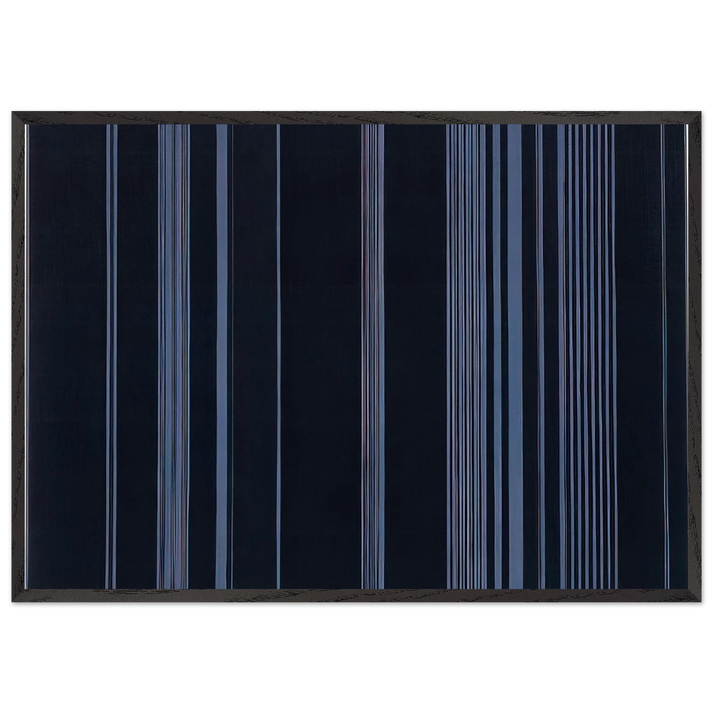 Night Patrol - 1975 - Gene Davis 70x100 cm / 28x40 inches Framed Art Print – Black Wooden Frame