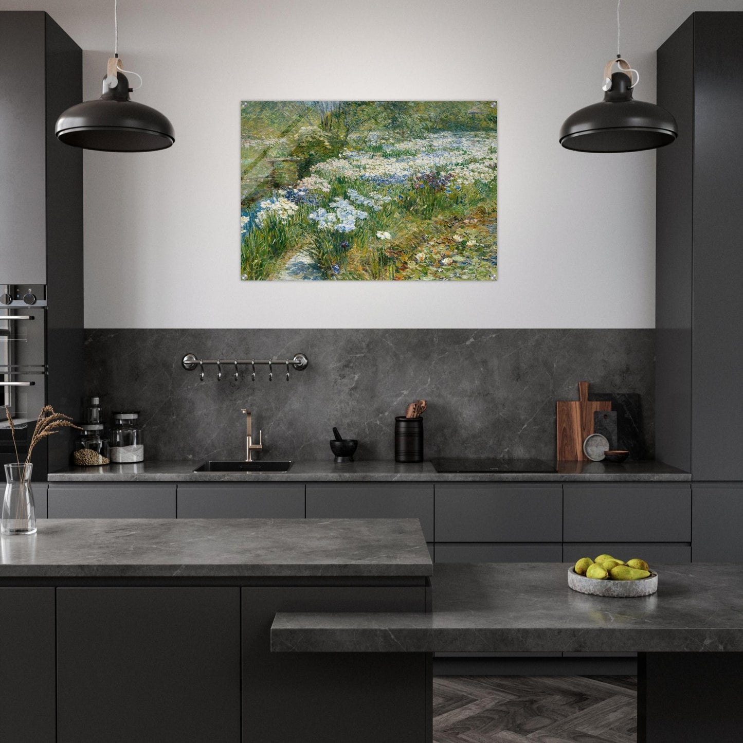 The Water Garden - Childe Hassam Acrylic Print - 70x100 cm / 28x40″ inches