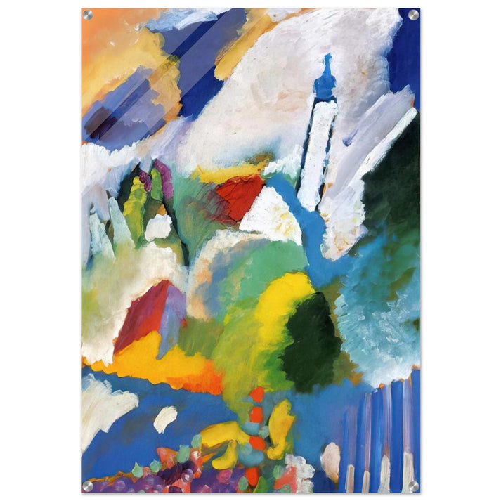 MURNAU WITH A CHURCH 1910 - Wassily Kandinsky Acrylic Print - 70x100 cm / 28x40″ inches