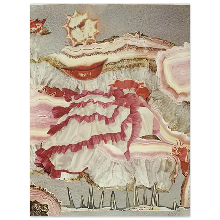 Hannah Hoch - AROUND A RED MOUTH 1967 75x100 cm / 30x40inches Fine Art Poster