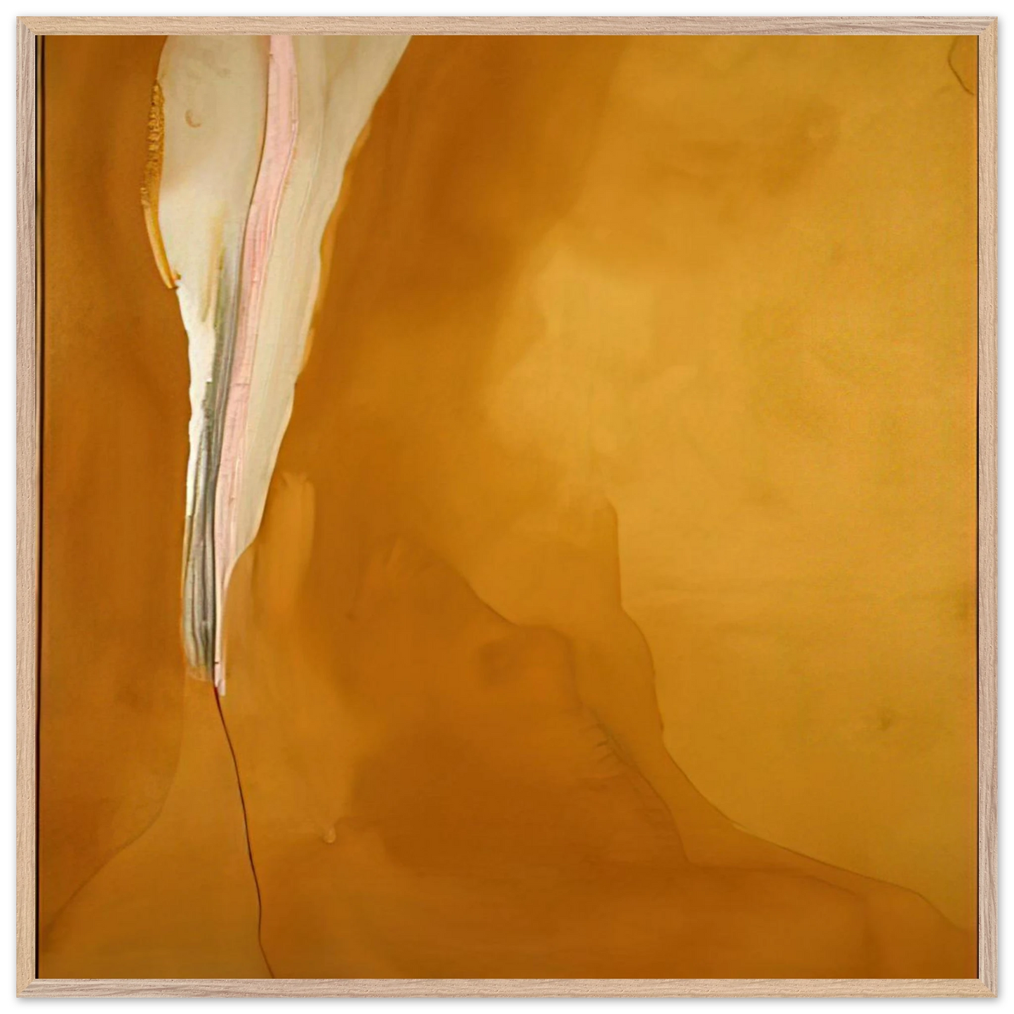 Helen Frankenthaler - Coral Wedge - 1972 Wall art - 27x35 cm / 11x14 inches - Premium Wooden Framed Poster With Fine Art Paper - White frame