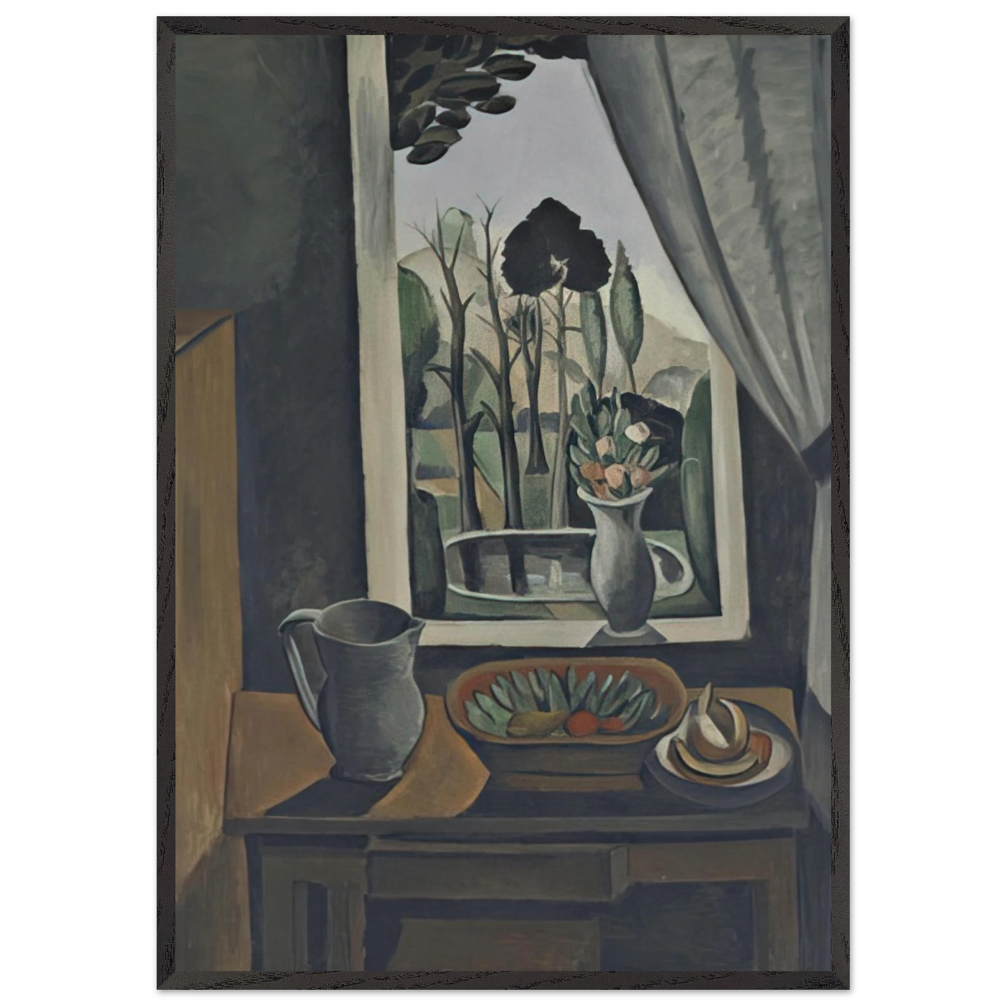 WINDOW AT VERS 1912 - Andre Derain Framed Art Print – Black Wooden Frame - Default Title - -Framed Art Print