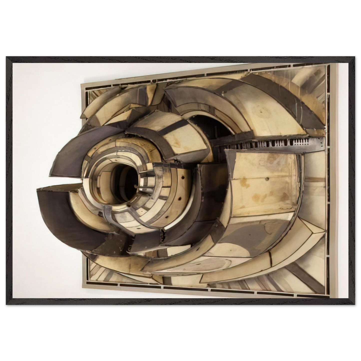 UNTITLED 1962 N1 - Lee Bontecou 70x100 cm / 28x40 inches Framed Art Print – Black Wooden Frame