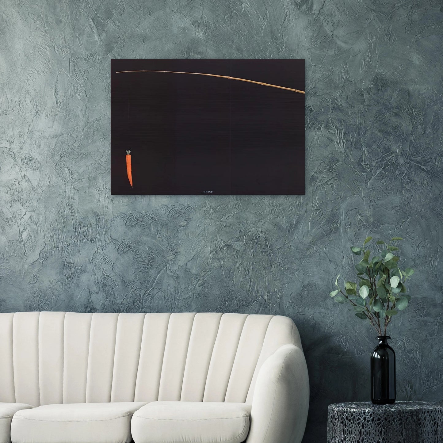 HI HONEY 1981 - Edward Ruscha Brushed Aluminum Print - 70x100 cm / 28x40 inches | Edward Ruscha Aluminum Print | Edward Ruscha Prints