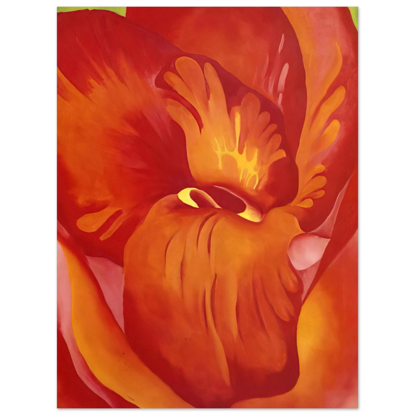 Georgia O'Keeffe - Canna Red and Orange Fine Art Poster - 13x18 cm / 5x7 inches