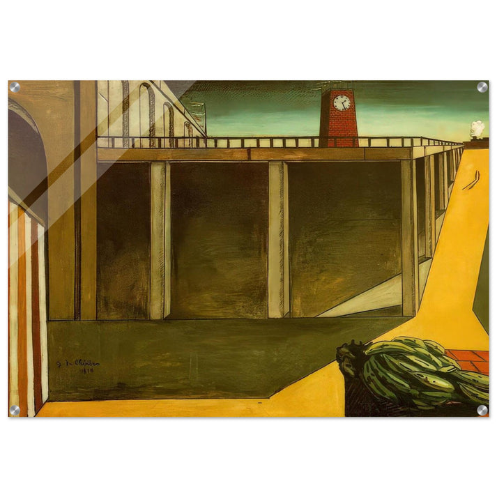 GARE MONTPARNASSE THE MELANCHOLY OF DEPARTURE 1914 - Giorgio de Chirico Acrylic Print - 70x100 cm / 28x40″ inches