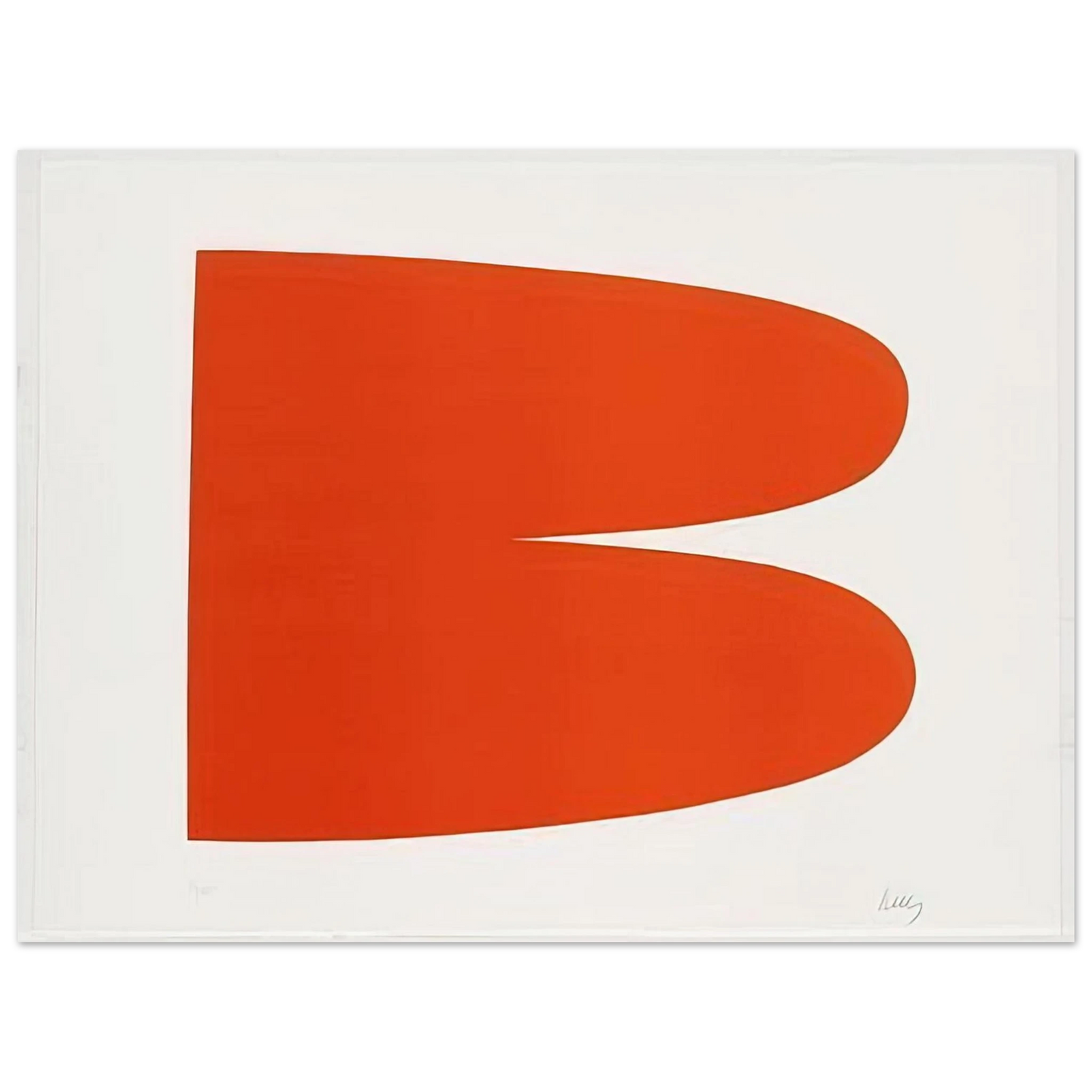 Ellsworth Kelly - Red-Orange from the Suite of Twenty-Seven Color Lithographs Fine Art Poster - Default Title