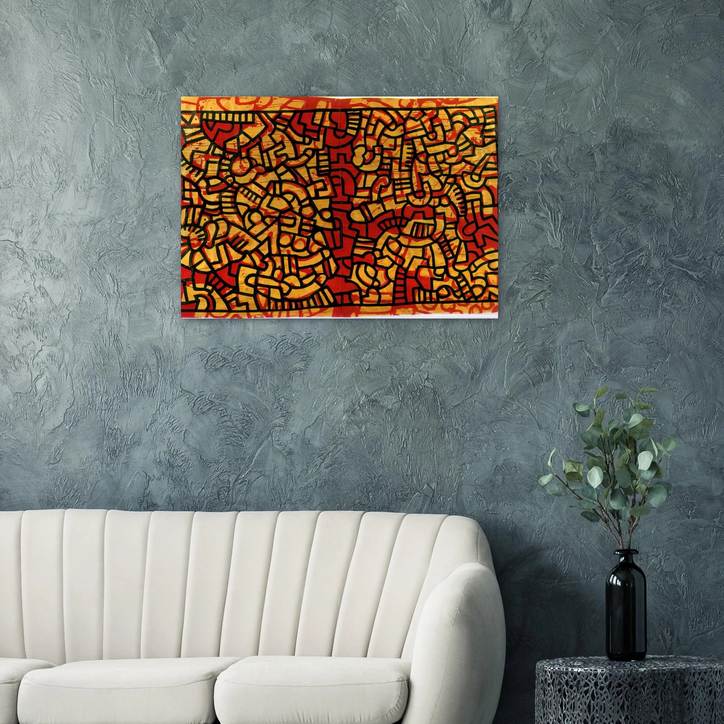 UNTITLED 1979 - Keith Haring Brushed Aluminum Print - 70x100 cm / 28x40 inches | Keith Haring Aluminum Print | Keith Haring Prints