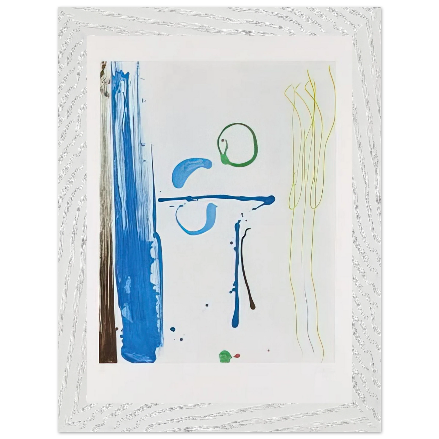 Helen Frankenthaler - Sunshine After Rain - 1987 Wall art - 70x70 cm / 28x28 inches - Premium Wooden Framed Poster With Fine Art Paper - White frame