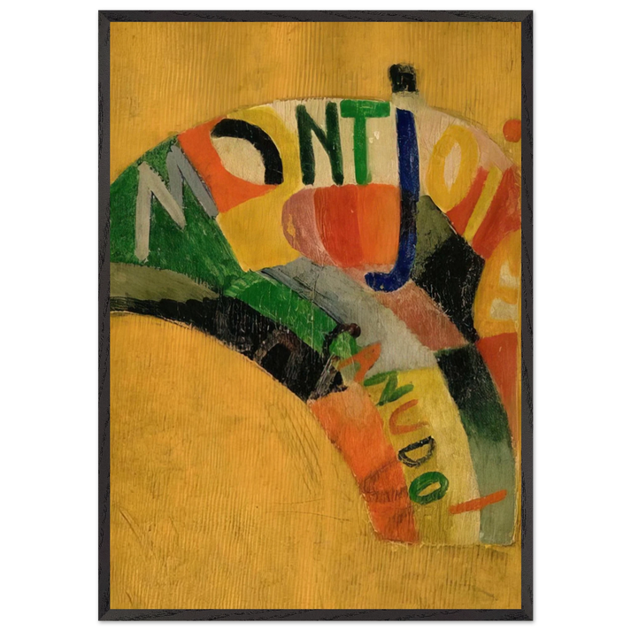 MONTJOIE - Sonia Delaunay 70x100 cm / 28x40 inches Framed Art Print – Black Wooden Frame