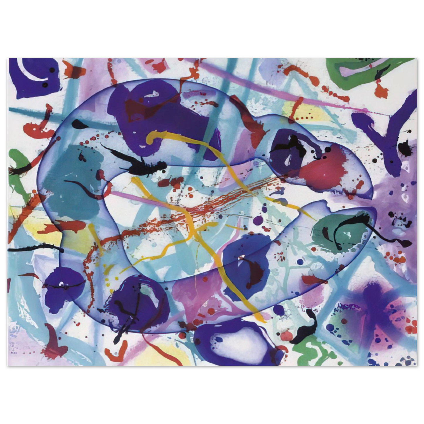 Sam Francis - Trietto 4 SFE 077RC Fine Art Poster - Default Title