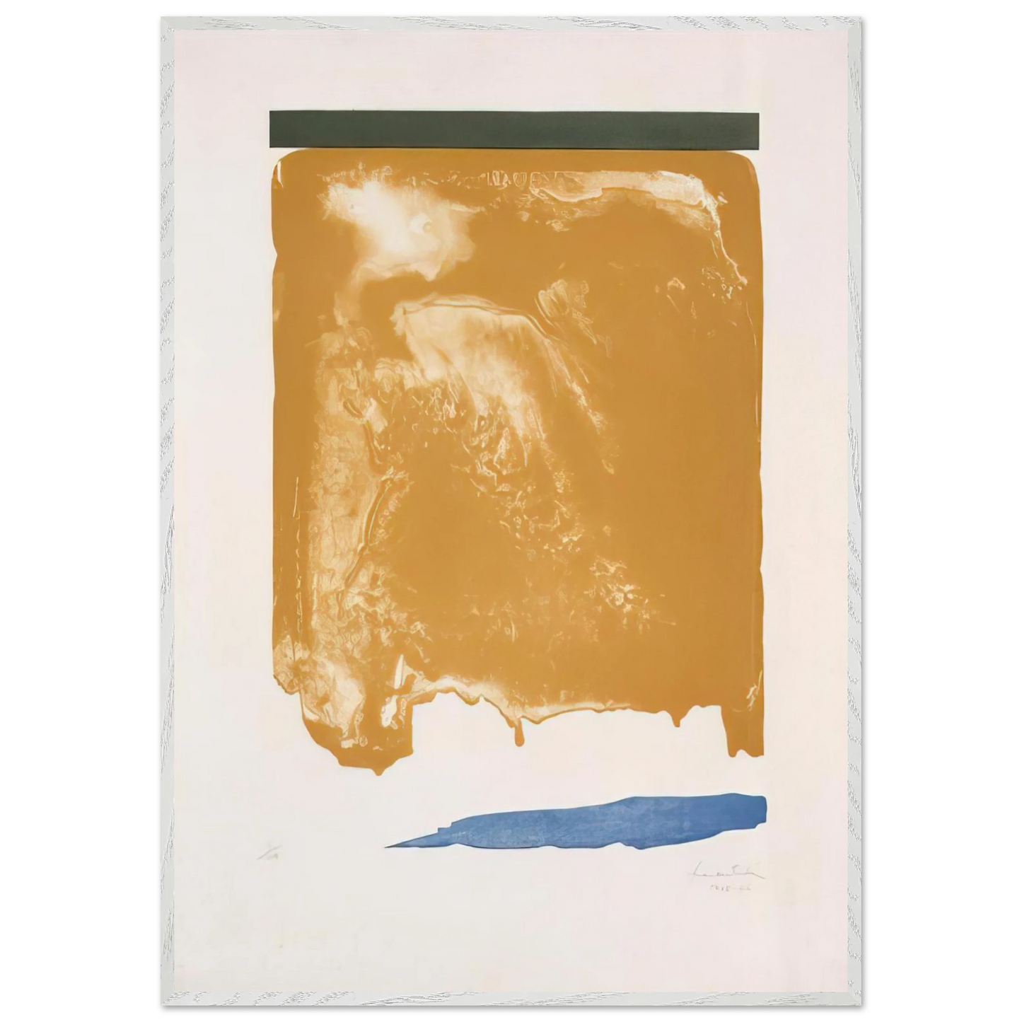 Helen Frankenthaler - Persian Garden - 1966 Wall art - 30x45 cm / 12x18 inches - Premium Wooden Framed Poster With Fine Art Paper - White frame