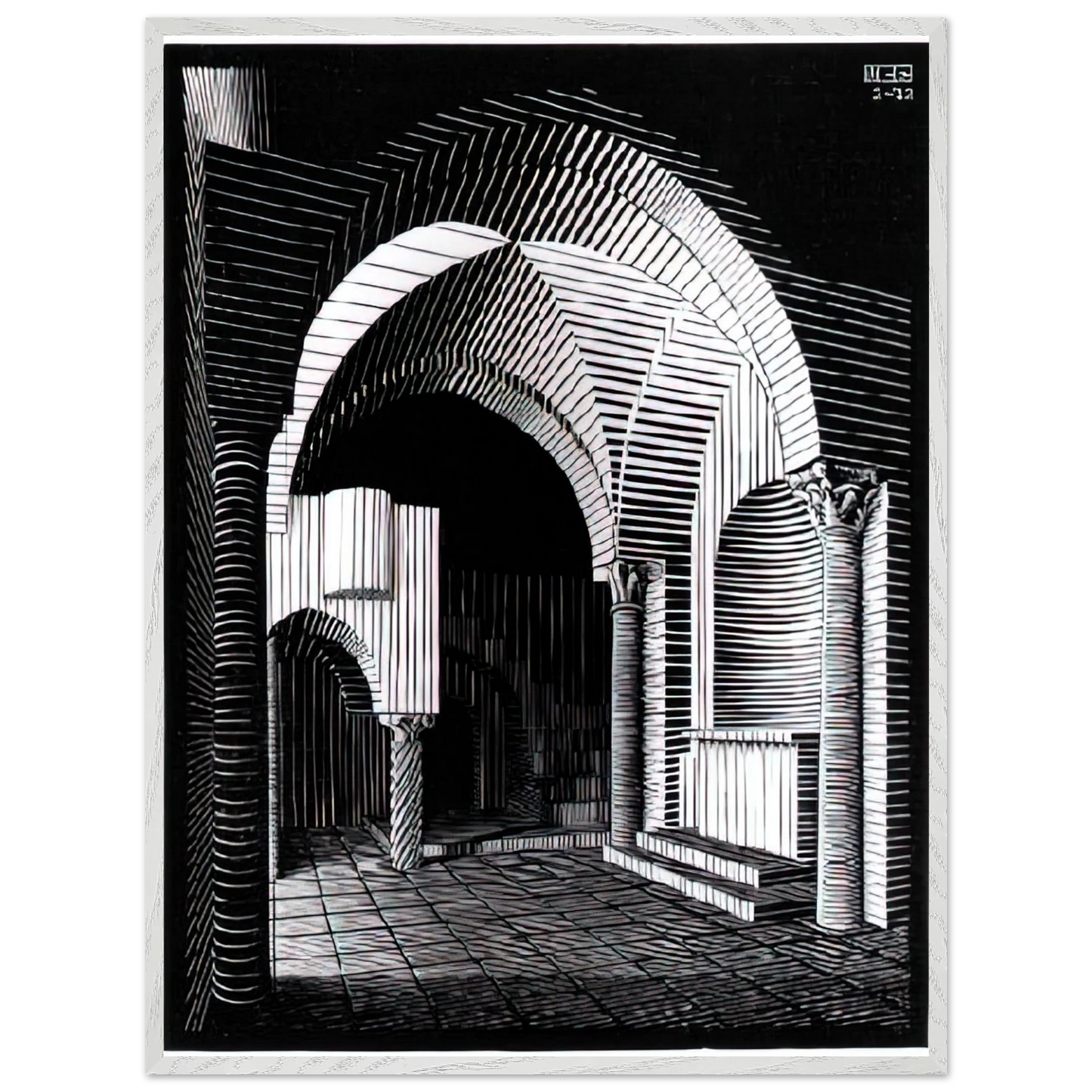 MC Escher - PORTA MARIA DELL OSPIDALE Wall Art - 60x80 cm / 24x32 inches - Fine Art Poster - -