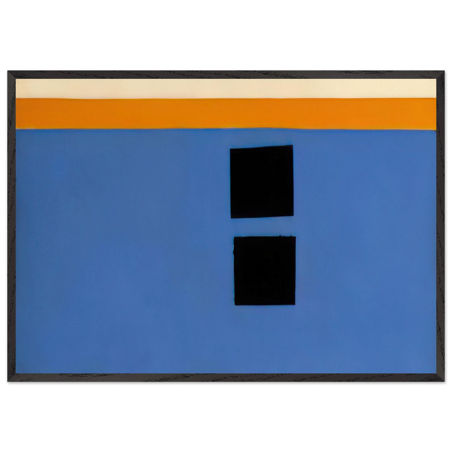 Double Aegean Sun-Box - 1968 - Theodoros Stamos 70x100 cm / 28x40 inches Framed Art Print – Black Wooden Frame