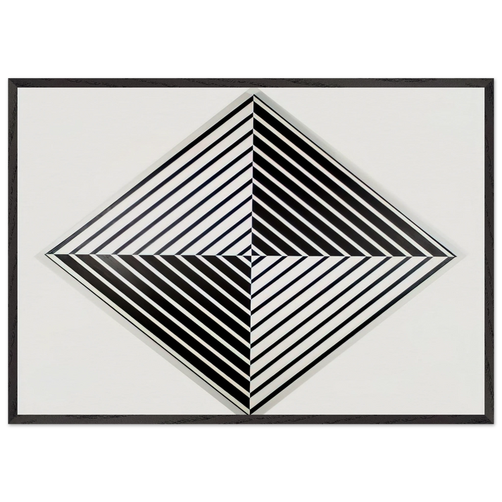 Black and White - 1952 - Carmen Herrera 70x100 cm / 28x40 inches Framed Art Print – Black Wooden Frame