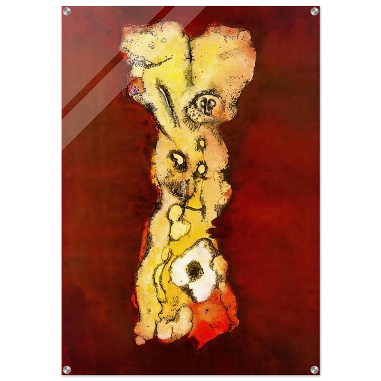 Columna de figura grotescas - Art Informel - Wols Acrylic Print - 70x100 cm / 28x40″ inches | Wols Wall Art | Wols Prints