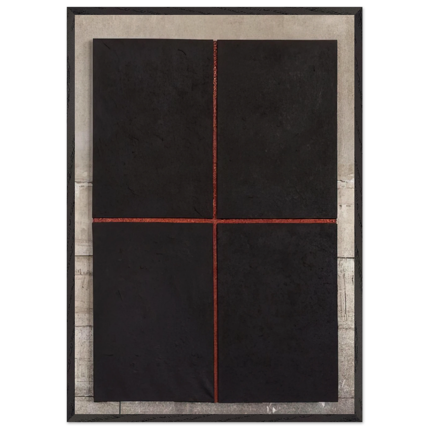 Untitled First Relief - 1961 - Donald Judd Framed Art Print – Black Wooden Frame - Default Title - -Framed Art Print