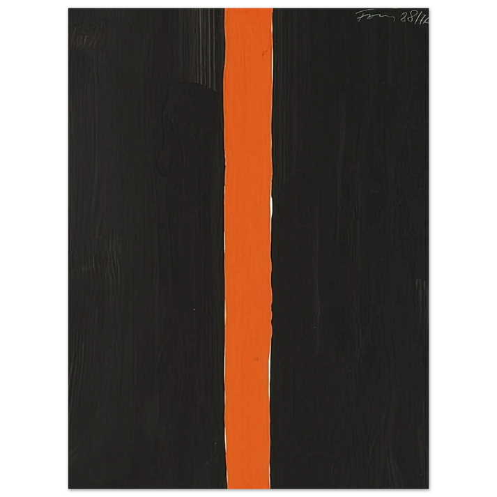 Gunther Forg - Untitled Black and Orange - 1988 75x100 cm / 30x40inches Fine Art Poster