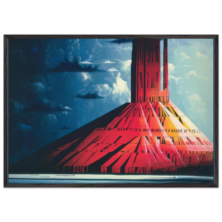 Indian Lands - Eyvind Earle 70x100 cm / 28x40 inches Framed Art Print – Black Wooden Frame