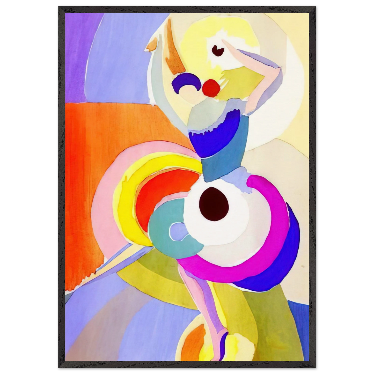 FLAMENCO DANCER - Sonia Delaunay Framed Art Print – Black Wooden Frame - Default Title - -Framed Art Print