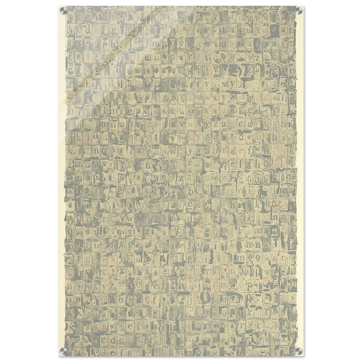 GRAY ALPHABETS ULAE 57 1968 - Jasper Johns Acrylic Print - 70x100 cm / 28x40″ inches