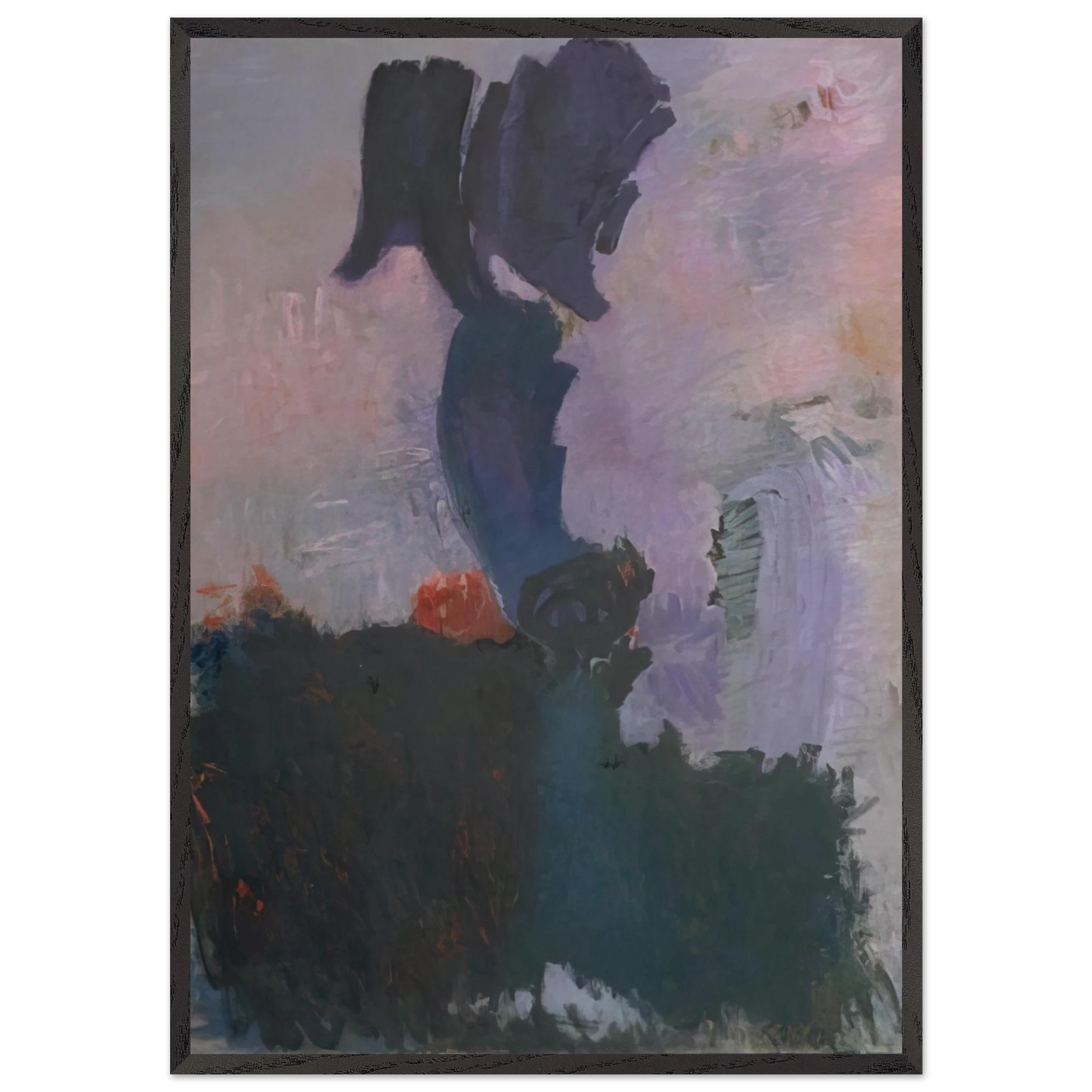 Embroidered Halo - 1958 - Adja Yunkers Framed Art Print – Black Wooden Frame - Default Title - -Framed Art Print