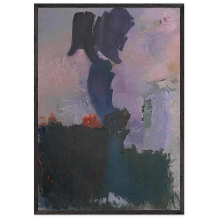 Embroidered Halo - 1958 - Adja Yunkers 70x100 cm / 28x40 inches Framed Art Print – Black Wooden Frame