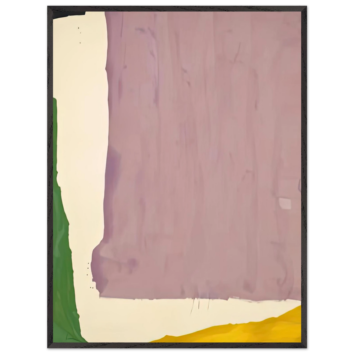 Helen Frankenthaler - Mauve District, 1966- Wall Art - 60x80 cm / 24x32 inches - Premium Wooden Framed Poster With Fine Art Paper-canvas - White frame