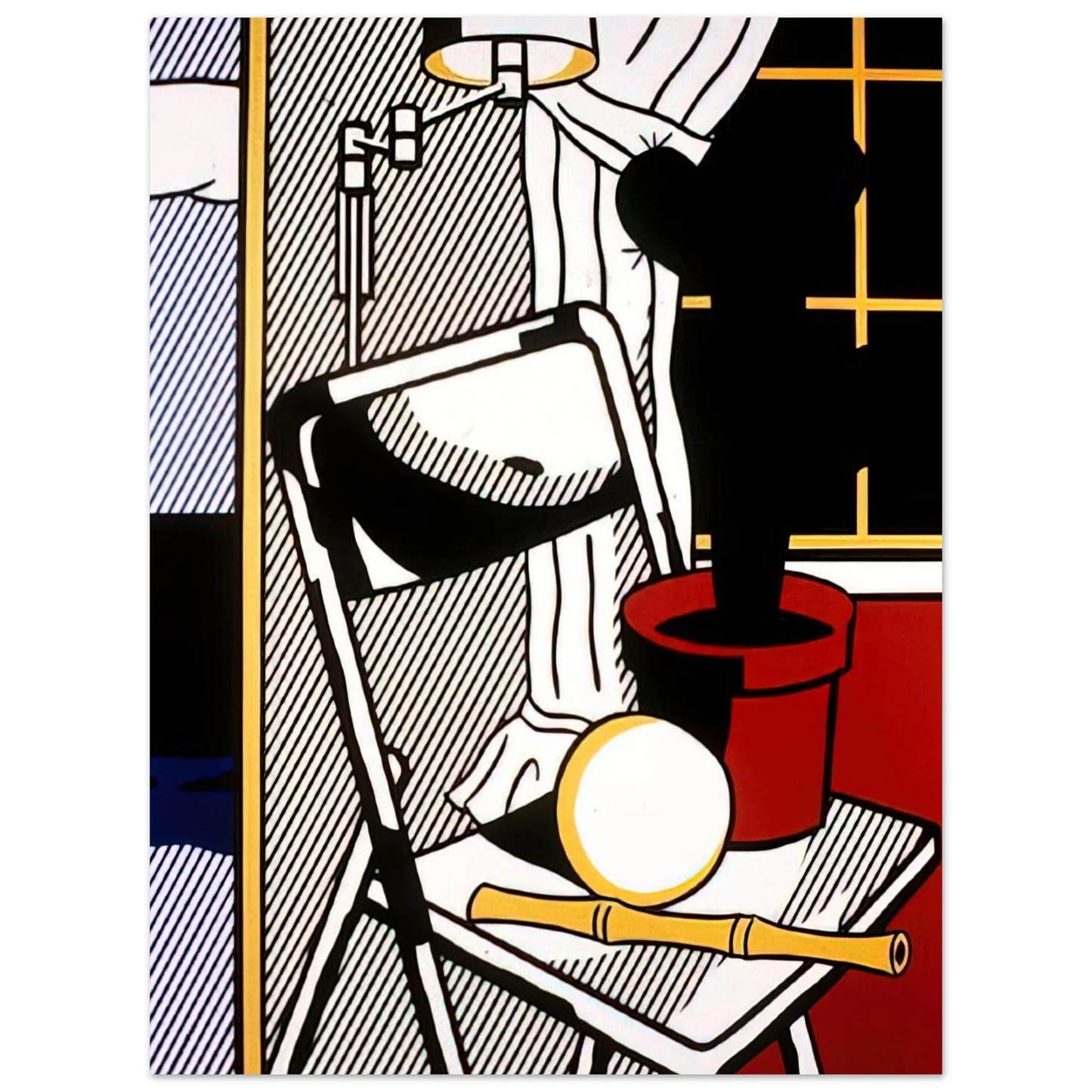 Roy Lichtenstein - INTERIOR WITH CACTUS 1978 Fine Art Poster - Default Title