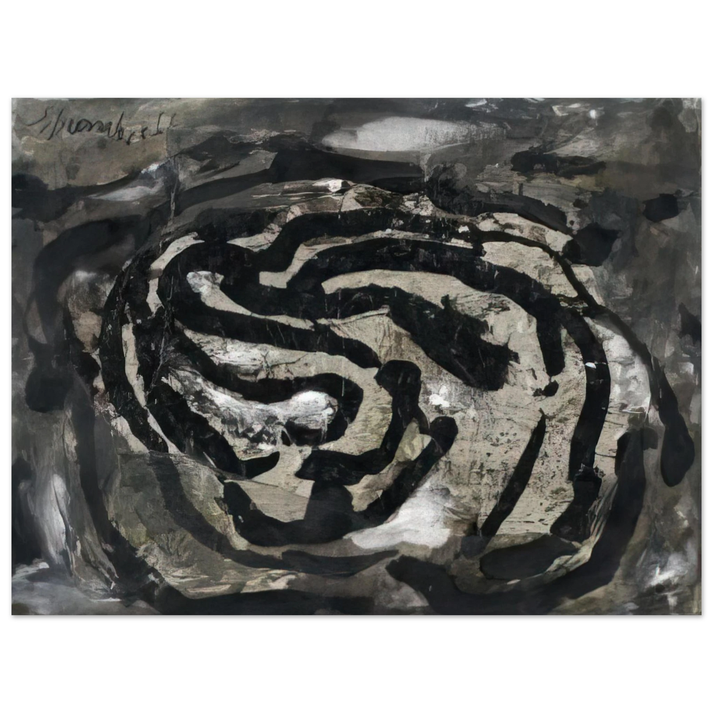 Emil Schumacher - Untitled EL X - 1966 Fine Art Poster - Default Title