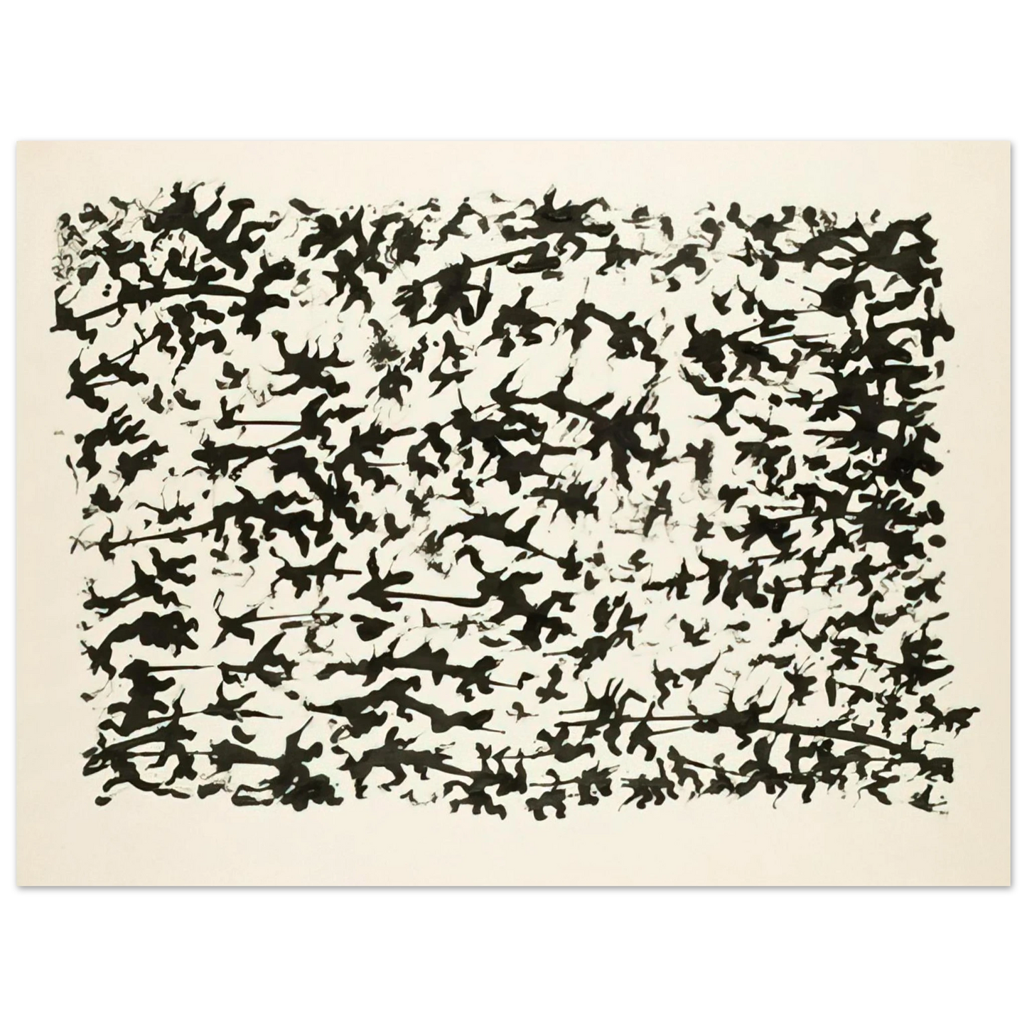 Henri Michaux - Untitled - Tachisme Fine Art Poster - Default Title