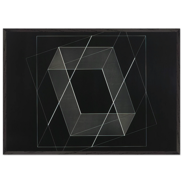 F NO 13 MULTI MOBILE 1952 - Josef Albers 70x100 cm / 28x40 inches Framed Art Print – Black Wooden Frame